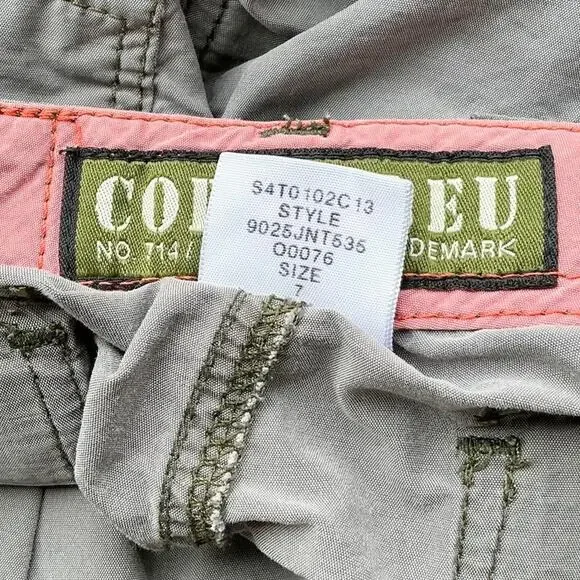 Y2K Grey Cargo Utility Shorts Code Bleu - Size 7 - Picture 4 of 8